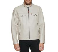 Levi's Herren Kunstleder Trucker Racer Jacke, Auster, X-Large