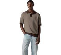 Levi's Herren Kurzarm-Poloshirt mit Doppelknopfleiste, Standard Fit, Braun (Sweater Polo Houdsto), M