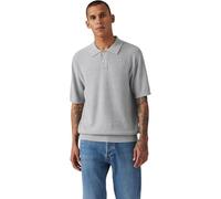 Levi's® Regular Fit Poloshirt aus Baumwoll-Mix mit Leinen-Anteil in Silber, Größe S