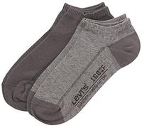 Levi's Herren Levis 168SF Low Cut 2P Füßlinge, Grau (Middle Grey Melange 758), 35/38 (Herstellergröße: 35) (2er Pack)