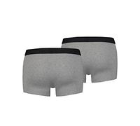 Levi's Boxershorts Solid Basic Trunk – 2er-Pack, Grau (Middle Grey Melange), Größe S