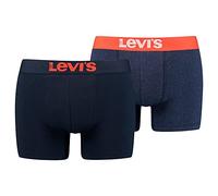 Levi's Herren Levi's Solid Basic Men's 2 Pack Boxer Briefs, Tangerine Tango, XL EU