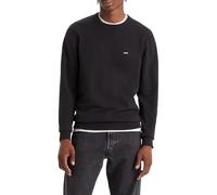 Levi's Herren Strickpullover Lightweight Housemark – Rundhals Baumwoll-Mix Schwarz L