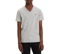 Levi's Herren Original Housemark V-Neck T-Shirt, Mid Tone Grey Heather, S