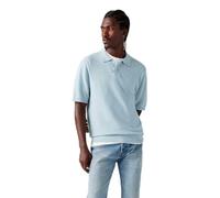 Levi's Herren Polo aus Strick Niagara Mist Cotton Linen Blue S