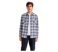 Levi's Herren Relaxed Fit Western Hemd, Humphrey Plaid Bright White, Weiß, XS