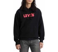 Levi's Herren Relaxed Graphic Sweatshirt Hoodie Kapuzenpullover,Headline Logo Po Caviar,S