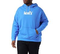Levi's Herren Relaxed Graphic Sweatshirt Hoodie Kapuzenpullover,Poster Logo Hoodie Palace Blue,S