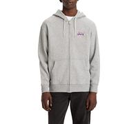 Levi's Herren Relaxed Graphic Sweatshirt mit Reißverschluss High Peaks Crew Sugar Swizzle (Grau) L
