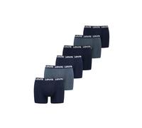 Levi's Herren Boxer-Shorts, 6er Pack - Logo Boxer Brief 6P, Cotton Stretch, ECOM Schwarz/Grau L
