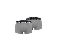 Levi's Herren Retropants Repeat Logo Trunk Boxershorts 2-er Pack, Farbe:Middle Grey Melange, Bekleidungsgröße:M