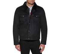 Levi's Herren Sherpa Trucker Jacke aus Kunstleder - Schwarz - X-Large
