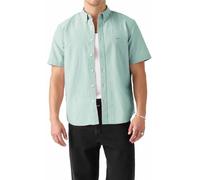 Kurzarmhemd LEVI'S "SS AUTHENTIC BUTTON DOWN", Herren, Gr. L, N-Gr, gray mist, Web, Obermaterial: 70% Baumwolle, 30% Leinen, Hemden, mit kleiner Logostickerei auf der Brust (60589065-L) gray mist