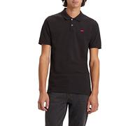 Poloshirt LEVI'S "LE SLIM HOUSEMARK POLO" Gr. S, schwarz (meteorite) Herren Shirts Kurzarm (85778368-S)