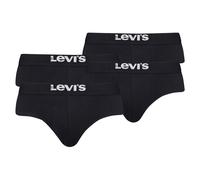 Levi's Herren Slips, 4er Pack - Solid Basic Brief Organic, Logobund Schwarz M