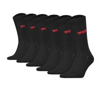 Levi's® Herren Socken 6er Pack- Regular Cut Batwing, ECOM, Logo, einfarbig, schwarz, 43-46 Schwarz