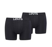 Levi's Herren Solid Basic Boxers Boxer-Shorts, Jet Black, XXL (2er Pack)