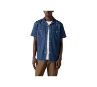 Jeanshemd LEVI'S "SS CLASSIC WESTERN", Herren, Gr. S, N-Gr, laurel schwarz wash, Web, Obermaterial: 100% Baumwolle, unifarben, regular fit normal, ohne Ausschnitt, angesetztes Bündchen, Hemden Jeanshe