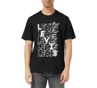 Levi's Herren Ss Relaxed Fit Tee T-Shirt,Zigzag Headline Gd Caviar,S