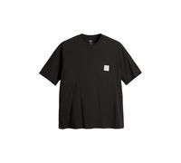 T-Shirt LEVI'S "Workwear Tee", Damen, Gr. L, schwarz (meteorite), Jersey, Obermaterial: 100% Baumwolle, unifarben, oversize hüftbedeckend, Rundhals, Shirts T-Shirt, mit aufgesetzter Tasche (10916369-L