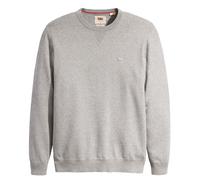 Levi's Herren Strickpullover - "Lightweight Housemark Sweater", Rundhals, Baumwoll-Mix Grau L