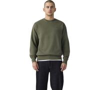 Levi's® Sweatshirt mit Rundhalsausschnitt und Label-Stitching in Oliv, Größe M