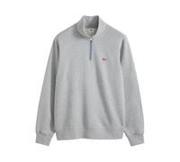 Levi's Herren Sweatshirt mit Zip-Kragen - Original Housemark 1/4 Zip, Stehkragen, Baumwolle Grau M