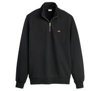 Levi's Herren Sweatshirt mit Zip-Kragen - Original Housemark 1/4 Zip, Stehkragen, Baumwolle Schwarz 2XL