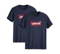 Levi's Herren T-Shirt 2er Pack - "Graphic Set-In Neck", Rundhals, Baumwolle Blau XL