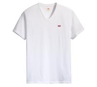 Levi's Herren T-Shirt 2er Pack - Original Housemark Tee, V-Ausschnitt, Baumwolle M Weiß