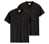 Levi's Herren T-Shirt 2er Pack - Original Housemark Tee, V-Ausschnitt, Baumwolle Schwarz / 2XL XXL Schwarz