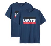 Levi's Herren T-Shirt 2er Pack - "Sportswear Logo Graphic Tee", Rundhals, Baumwolle Blau 2XL