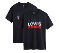 Levi's Herren T-Shirt 2er Pack - "Sportswear Logo Graphic Tee", Rundhals, Baumwolle Schwarz L