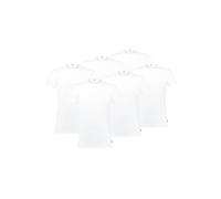Levi's Herren T-Shirt 6-er Pack Men Herren Unterhemd Rund-Ausschnitt, Farbe:White, Bekleidungsgröße:L