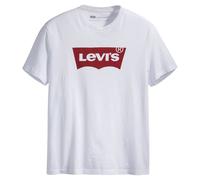 T-Shirt LEVI'S "Batwing Logo Tee", Damen, Gr. XL, weiß, Jersey, Obermaterial: 100% Baumwolle, unifarben, normal normal, Rundhals, Shirts T-Shirt, mit Logo-Front-Print (487455-XL) weiß