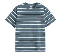 Levi's Herren T-Shirt - Original Housemark Tee, Rundhals, Baumwolle Blau (Stripe) / M M Blau
