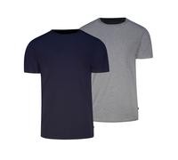 T-Shirt LEVI'S "LEVIS MEN SOLID CREW", Herren, Gr. L, navy, grau melange, Single Jersey, Obermaterial: 95% Baumwolle, 5% Elasthan, Basic hüftbedeckend, Rundhals, Shirts T-Shirt, mit Rundhalsausschnitt