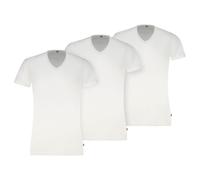 Levi's Herren T-Shirts, 3er Pack - Solid V-Neck 3P, V-Ausschnitt, Cotton Stretch, ECOM Weiß XL