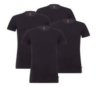 Levi's Herren T-Shirts, 4er Pack - Rundhals, Kurzarm, einfarbig Schwarz S