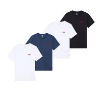 Levi's Herren T-Shirts, 4er Pack - "The Graphic Tee - 4 Pack", Rundhals, Baumwolle Schwarz/Weiß/Blau/Weiß M