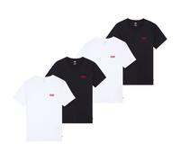 Levi's Herren T-Shirts, 4er Pack - "The Graphic Tee - 4 Pack", Rundhals, Baumwolle Schwarz/Weiß M