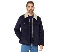 Levi's Herren-Truckerjacke aus Cord mit Sherpa-Futter, normale und große Größen, Marineblau, breiter Wale, XXL