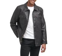 Levi's Herren-Truckerjacke mit Kapuze aus Rindsleder, New Brown, XXL