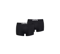 LEVI´S Herren Boxershorts, 2er Pack - Solid Basic Trunk Organic, Logobund Schwarz XL