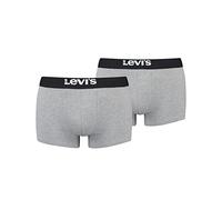 Levi's Herren Trunk Unterwäsche, Sustainable Grau, XL (2er Pack)