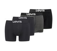 Levi's Herren Trunks, 4er Pack - Solid Basic Boxer & Vintage Stripe, ECOM Schwarz 2XL