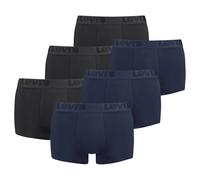 Levi's Herren Trunks - Premium Trunk, Cotton Stretch, 6er Pack Schwarz/Navy S