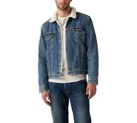 Kurzjacke LEVI'S "SHERPA", Herren, Gr. M, in the morning sherp, Denim/Jeans, Obermaterial: 100% Baumwolle, 1-Knopf-Manschette mit Druckknopf, Jacken, mit Sherpa Fütterung (70968308-M) in the morning s