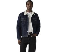 Kurzjacke LEVI'S "SHERPA", Herren, Gr. XXL, give it a rinse sher, Denim/Jeans, Obermaterial: 100% Baumwolle, 1-Knopf-Manschette mit Druckknopf, Jacken, mit Sherpa Fütterung (62558758-XXL) give it a ri