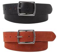 Levi's Herren & Unisex Mixed Material Center BAR Reversible Belt, Regular Black, One Size